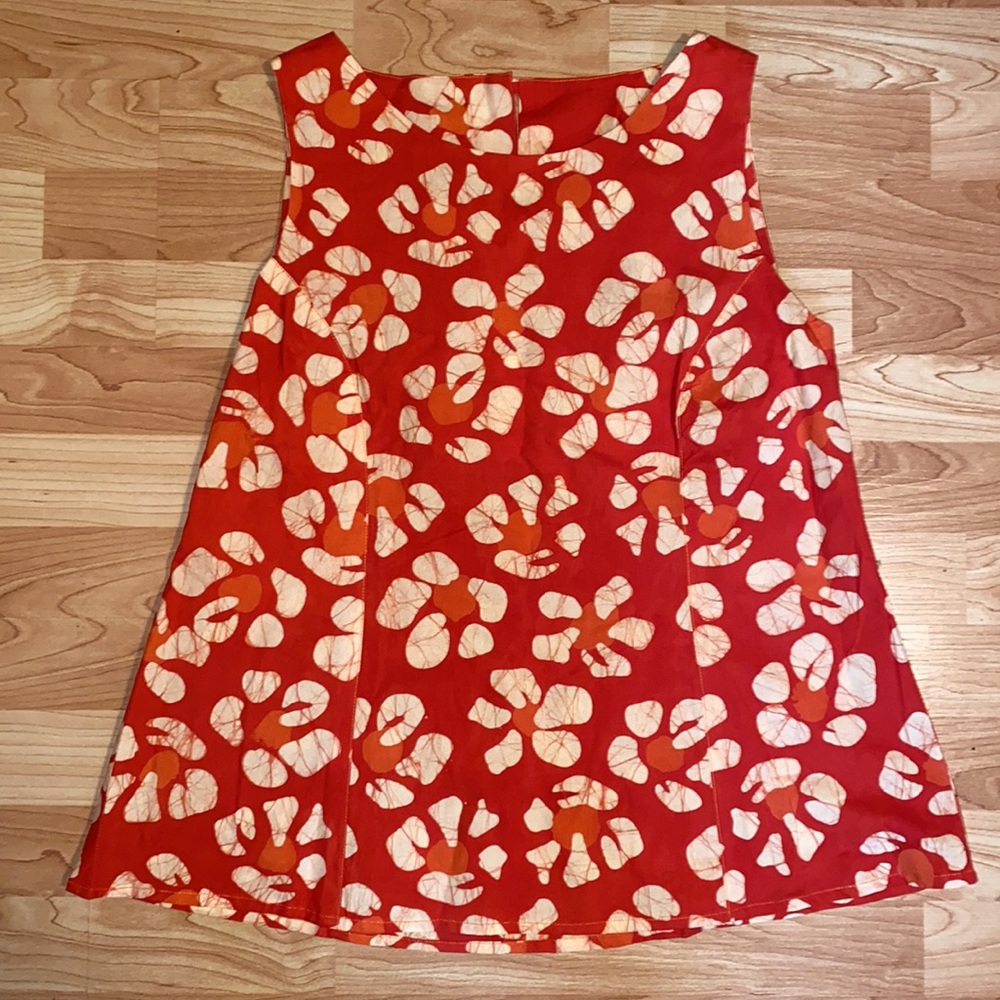 Global Mama Tangerine Boardwalk Blouse